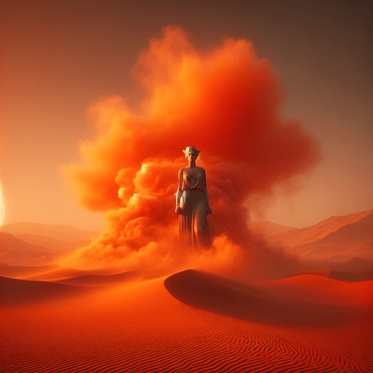 Atena, înghițită de ceața portocalie din furtuna Sahara.