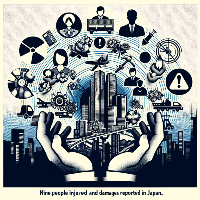 Nouă persoane rănite și pagube raportate în Japonia.
