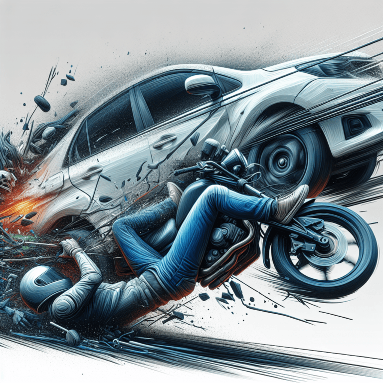 Motociclistul s-a izbit de un autoturism și a ajuns sub mașină