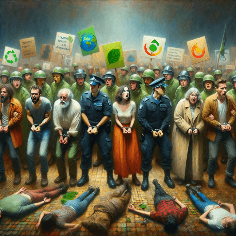 Opt persoane arestate după intrarea activiștilor pentru climă.