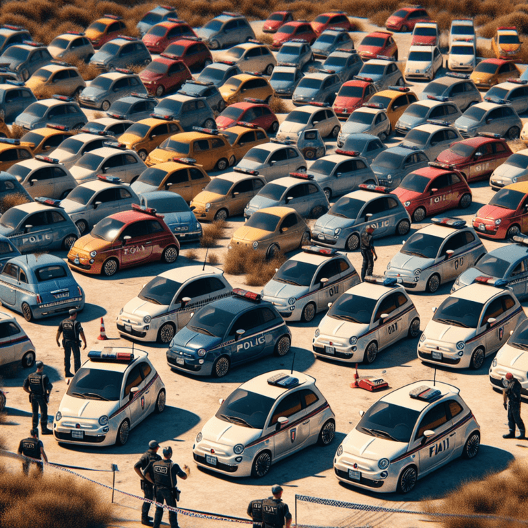 Poliția italiană a sechestrat 134 de mașini Fiat.