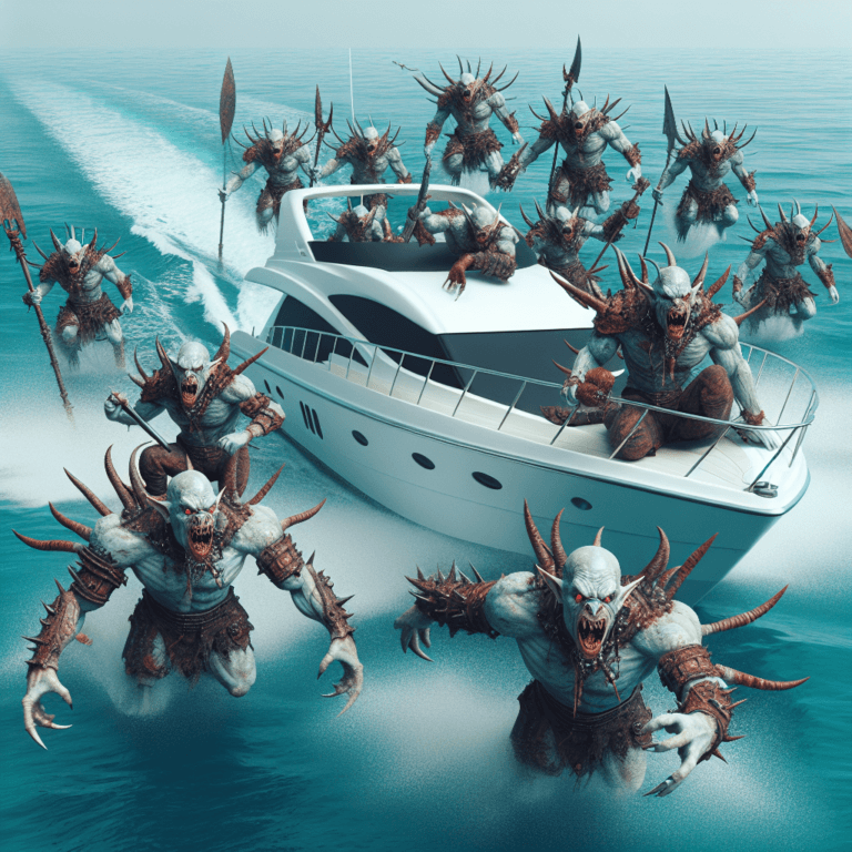 Un iaht a fost atacat de mai multe orci.