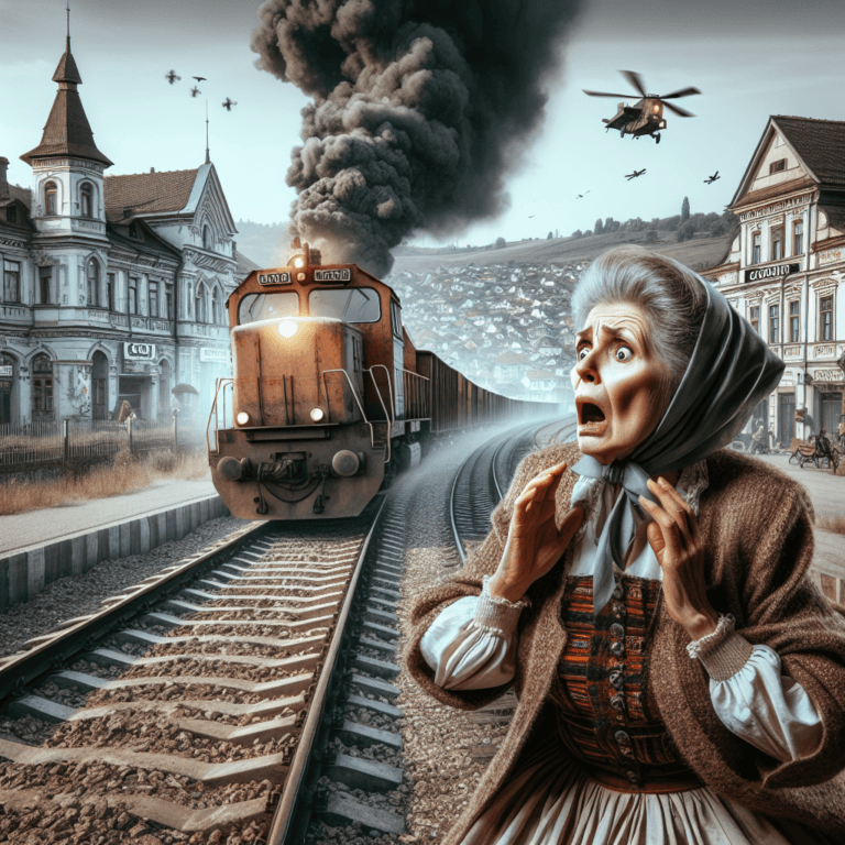 Bătrână lovită de tren marfar în gară , Tg. Frumos.