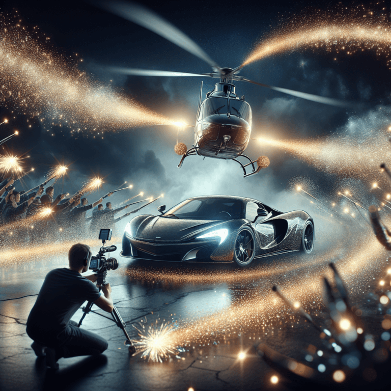 Youtuberul trage cu artificii din Lamborghini în elicopter.