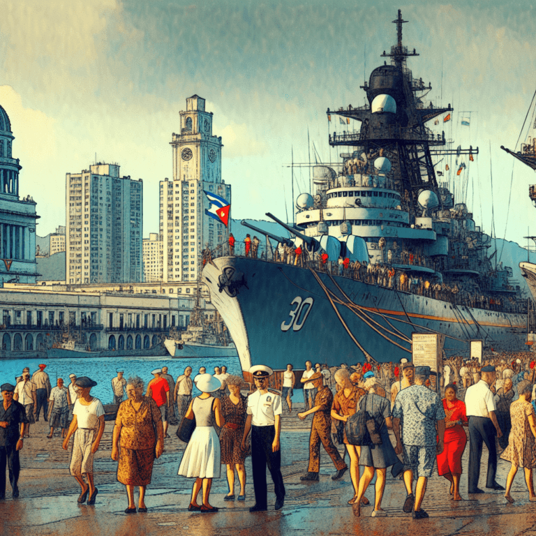 Flota rusă a acostat la Havana, cubanezi vizitează fregată.