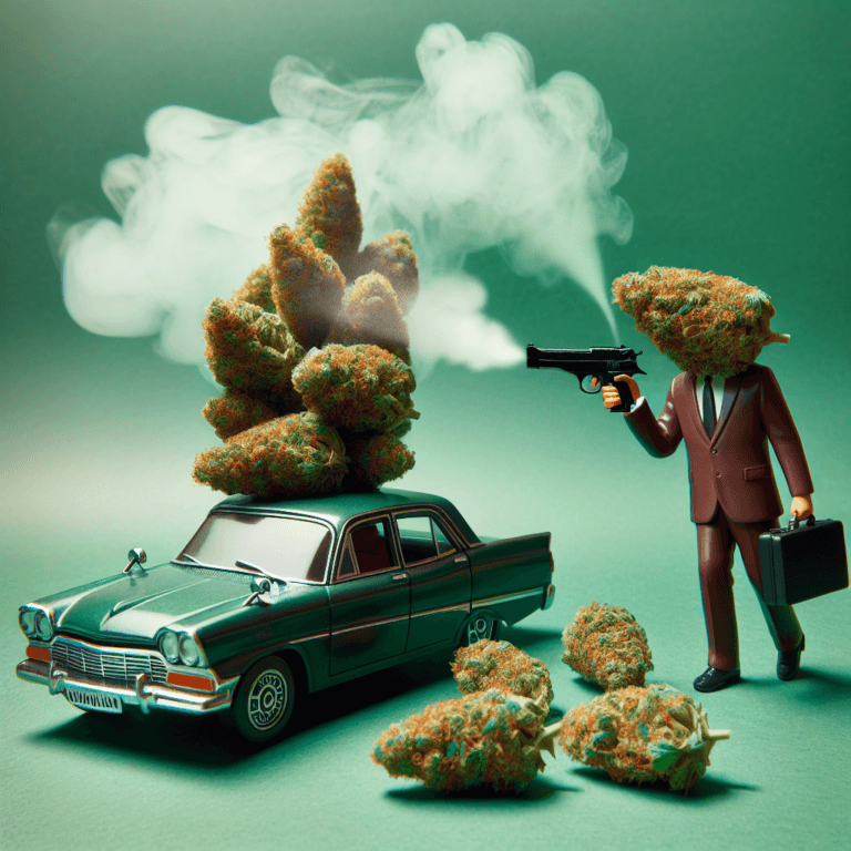 Mirosul de cannabis din mașină l-a dat de gol.