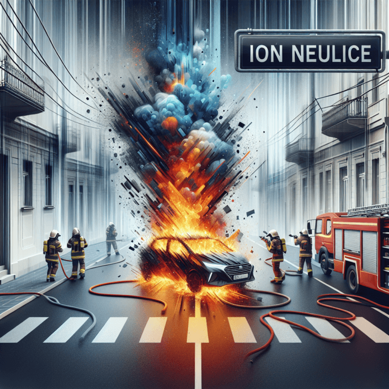 O mașină a luat foc în Ion Neculce, pompierii intervin.