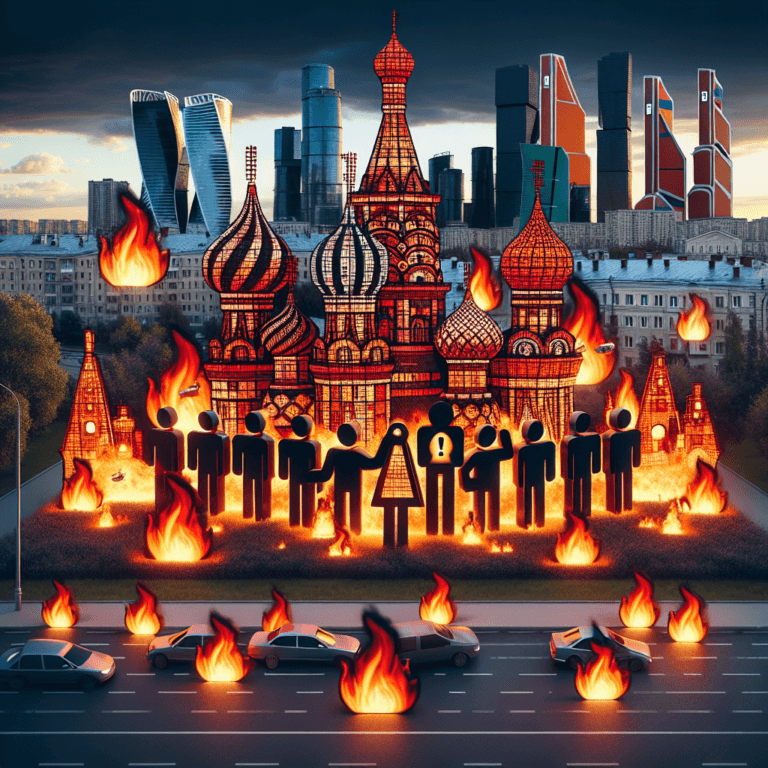 Opt oameni mor în incendiu din apropierea Moscovei.