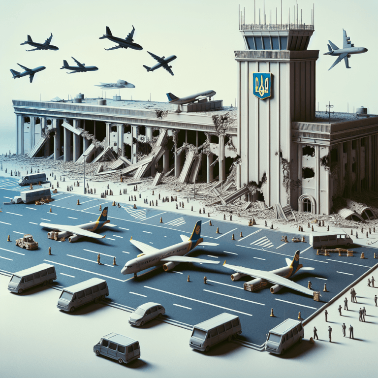 Majoritatea aeroporturilor civile din Ucraina au fost avariate.