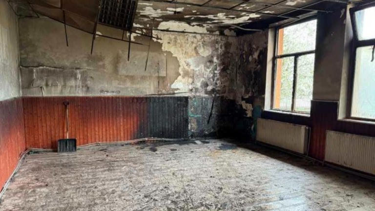 Incendiu la școala din Malu Alb, Galați