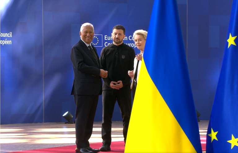 Zelenski, întâmpinat de von der Leyen și Costa la Consiliul European