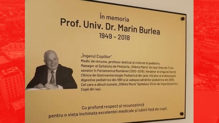 Secția de Gastroenterologie Pediatrică din Iași se numește prof. dr. Marin Burlea