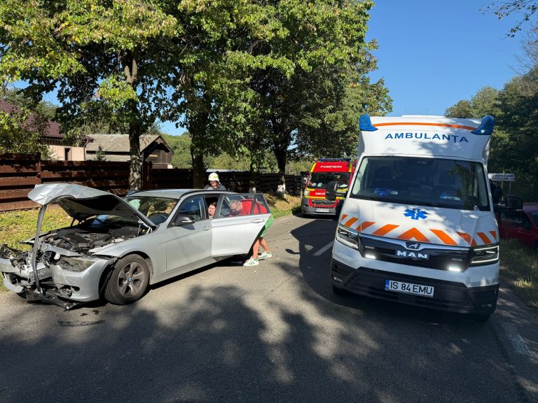 Accident rutier în Mogoșești: două mașini implicate