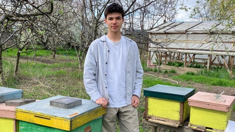 Codrin, apicultorul pasionat. Povestea elevului de la Informatică din Iași care a strâns ban cu ban pentru a-și cumpăra albine. „Informatizarea” stupinei l-a adus la un premiu internațional.