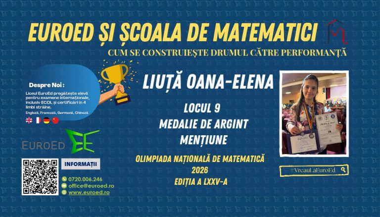 Nu este vorba despre EuroEd și locul 9 la OLN de Matematică! Este despre calea care a făcut acest lucru posibil.