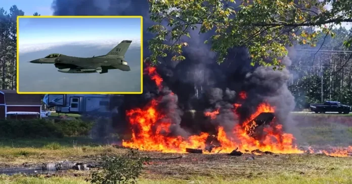 Pilot de F-16 catapultat după prăbușirea avionului în Michigan, în timpul unui exercițiu