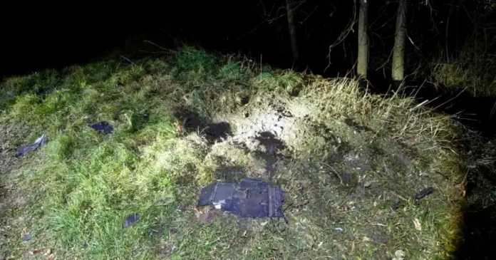 Dronă Geran a explodat în Moldova; poliția a găsit fragmente pe 120 de metri