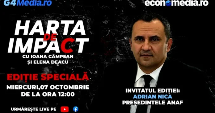 Ediție specială „Harta de impact” LIVE la 12.00, invitat: șeful ANAF, Adrian Nica
