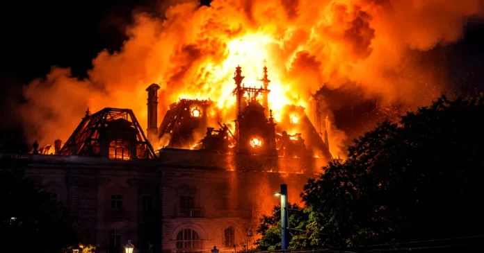 Extremist de stânga, suspectat de incendiul Primăriei Limoges, arestat